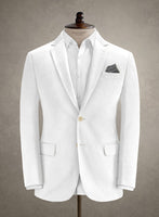 Caccioppoli Cotton Gabardine White Jacket - StudioSuits