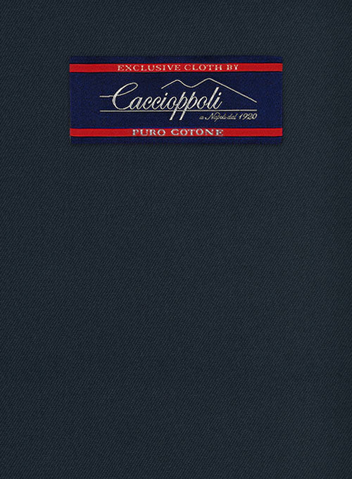 Caccioppoli Cotton Gabardine Dark Blue Jacket - StudioSuits