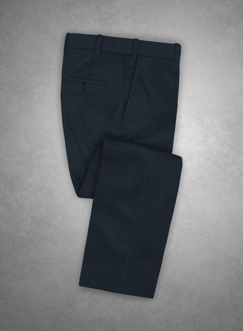 Caccioppoli Cotton Gabardine Dark Blue Pants - StudioSuits