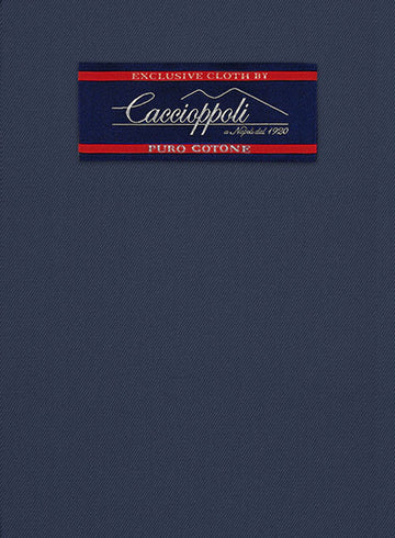 Caccioppoli Cotton Gabardine Marine Blue Jacket - StudioSuits