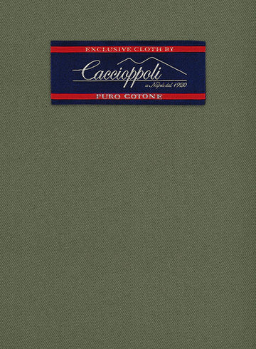 Caccioppoli Cotton Gabardine Myrtle Green Jacket - StudioSuits