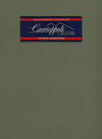 Caccioppoli Cotton Gabardine Myrtle Green Pants - StudioSuits