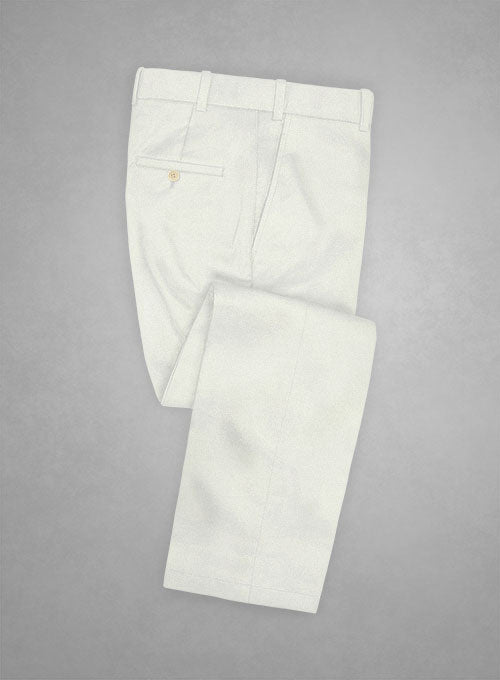 Caccioppoli Cotton Gabardine Off White Pants - StudioSuits