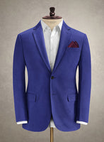 Caccioppoli Cotton Drill Cobalt Blue Jacket - StudioSuits