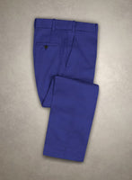 Caccioppoli Cotton Drill Cobalt Blue Pants - StudioSuits