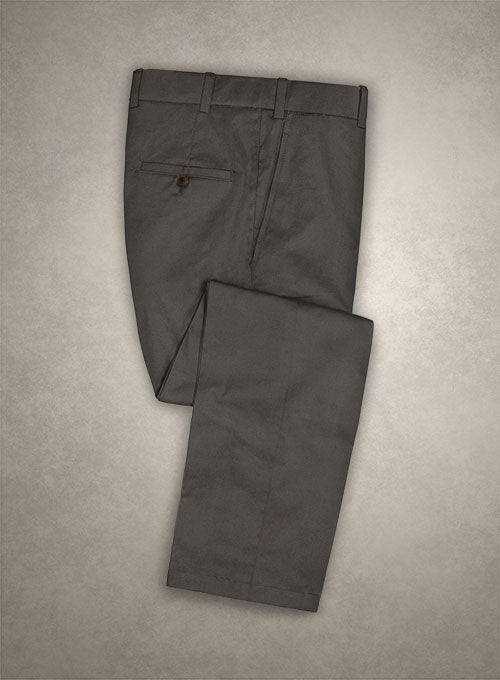 Caccioppoli Cotton Drill Dark Taupe Pants - StudioSuits