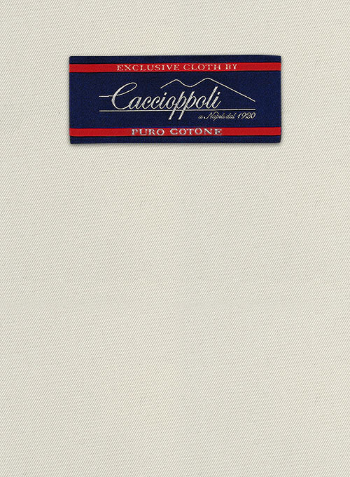 Caccioppoli Cotton Drill Light Beige Jacket - StudioSuits