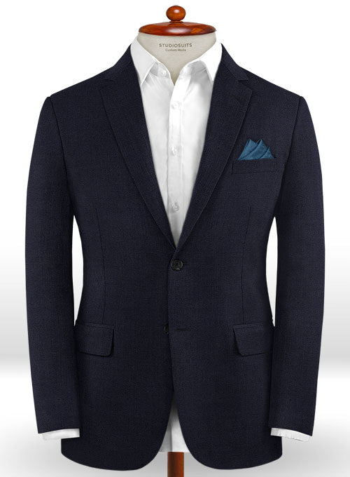 Caccioppoli Dapper Dandy Arber Navy Blue Wool Jacket - StudioSuits