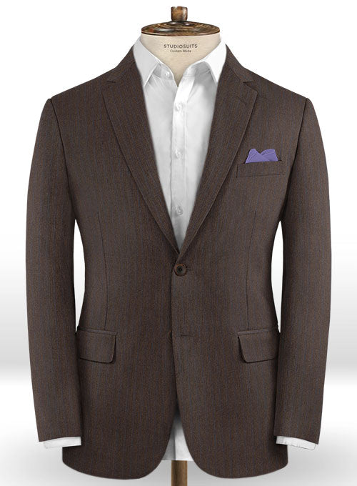Caccioppoli Dapper Dandy Acula Brown Wool Jacket - StudioSuits