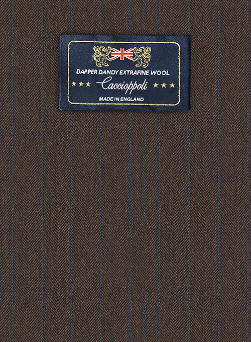 Caccioppoli Dapper Dandy Acula Brown Wool Jacket - StudioSuits