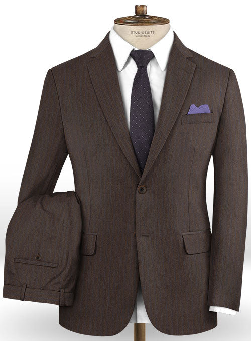 Caccioppoli Dapper Dandy Acula Brown Wool Suit - StudioSuits