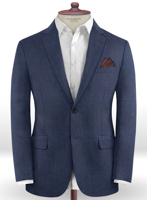 Caccioppoli Dapper Dandy Apelli Bottle Blue Wool Jacket - StudioSuits