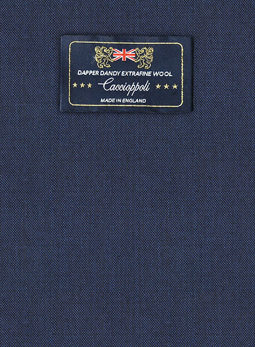 Caccioppoli Dapper Dandy Apelli Bottle Blue Wool Pants - StudioSuits