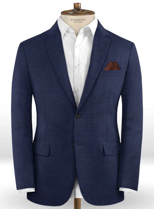 Caccioppoli Dapper Dandy Attoro Blue Wool Jacket - StudioSuits