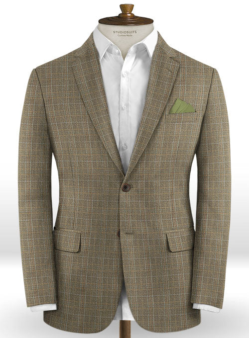 Caccioppoli Dapper Dandy Batito Brown Wool Jacket - StudioSuits