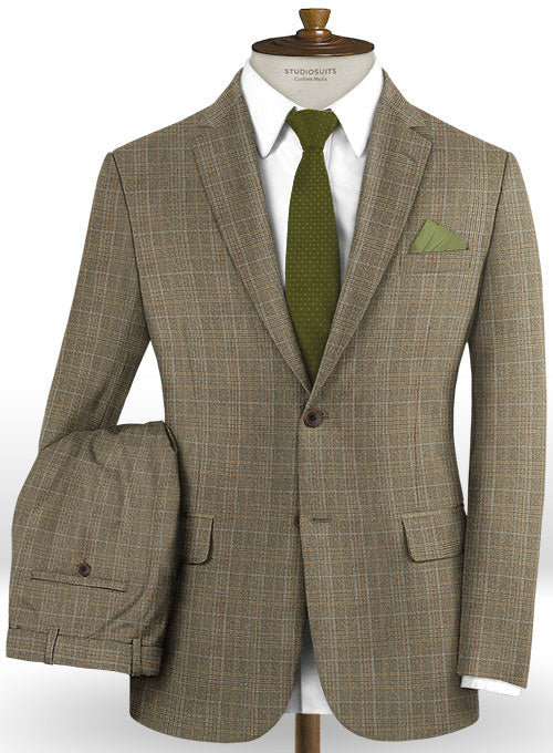 Caccioppoli Dapper Dandy Batito Brown Wool Suit - StudioSuits