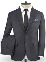 Caccioppoli Dapper Dandy Blezzi Gray Blue Wool Suit - StudioSuits