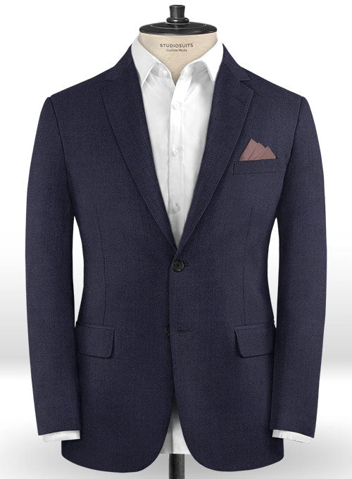 Caccioppoli Dapper Dandy Capala Blue Wool Jacket - StudioSuits