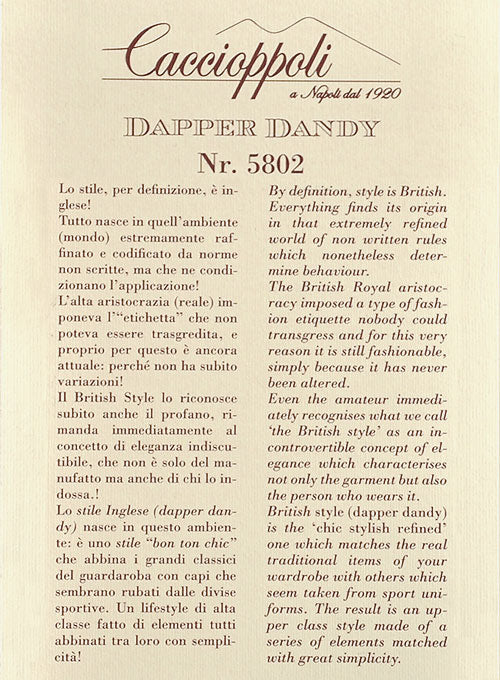 Caccioppoli Dapper Dandy Cerez Wool Suit - StudioSuits