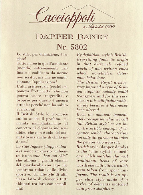 Caccioppoli Dapper Dandy Cosini Wool Jacket - StudioSuits