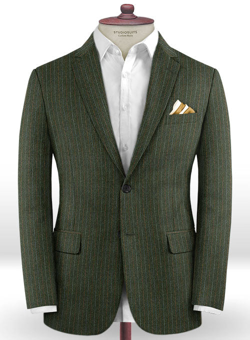 Caccioppoli Dapper Dandy Didena Forest Green Wool Suit - StudioSuits