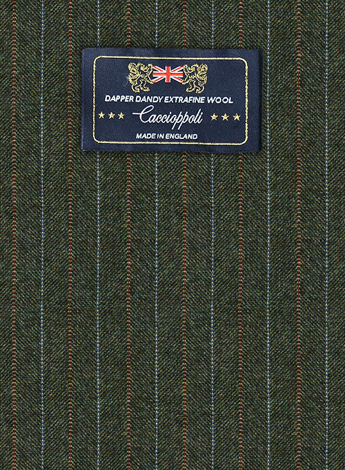 Caccioppoli Dapper Dandy Didena Forest Green Wool Suit - StudioSuits