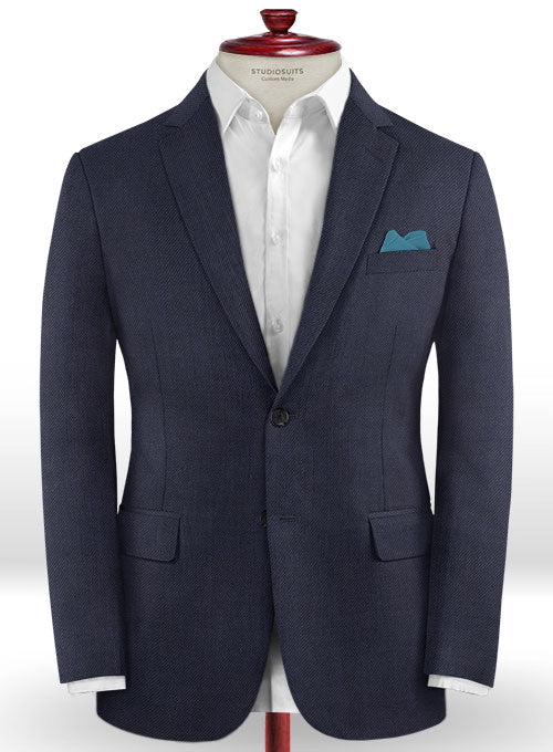 Caccioppoli Dapper Dandy Duffon Blue Wool Suit - StudioSuits