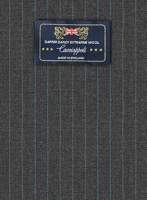Caccioppoli Dapper Dandy Fione Charcoal Wool Jacket - StudioSuits