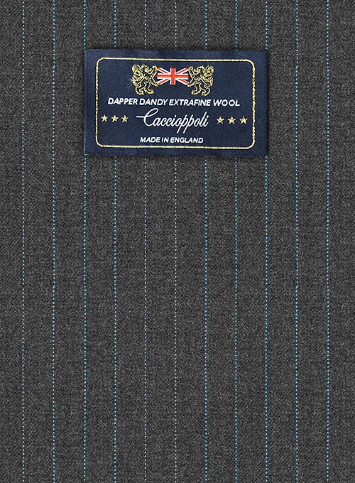 Caccioppoli Dapper Dandy Fione Charcoal Wool Suit - StudioSuits