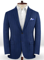 Caccioppoli Dapper Dandy Havssi Blue Wool Jacket - StudioSuits