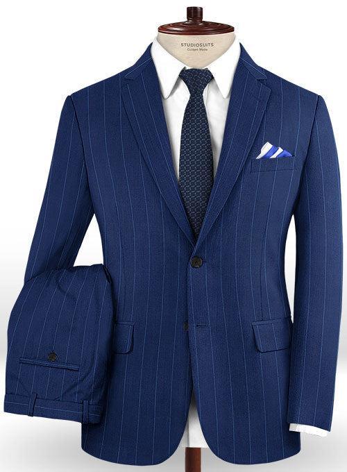 Caccioppoli Dapper Dandy Havssi Blue Wool Suit - StudioSuits