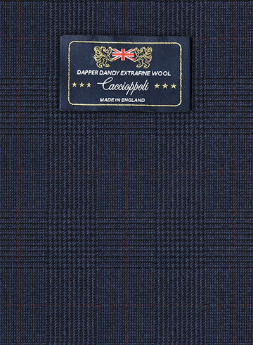 Caccioppoli Dapper Dandy Inato Glen Blue Wool Suit - StudioSuits