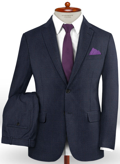 Caccioppoli Dapper Dandy Inato Glen Blue Wool Suit - StudioSuits