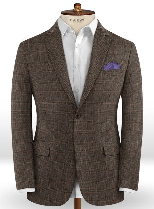 Caccioppoli Dapper Dandy Ingel Brown Wool Jacket - StudioSuits