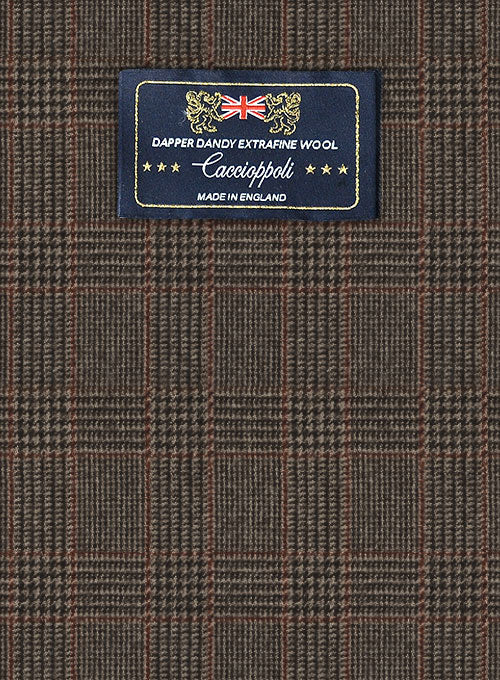Caccioppoli Dapper Dandy Ingel Brown Wool Pants - StudioSuits