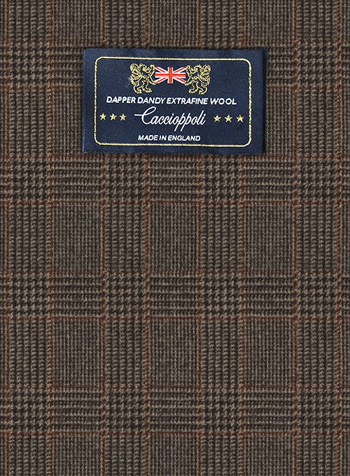 Caccioppoli Dapper Dandy Ingel Brown Wool Suit - StudioSuits