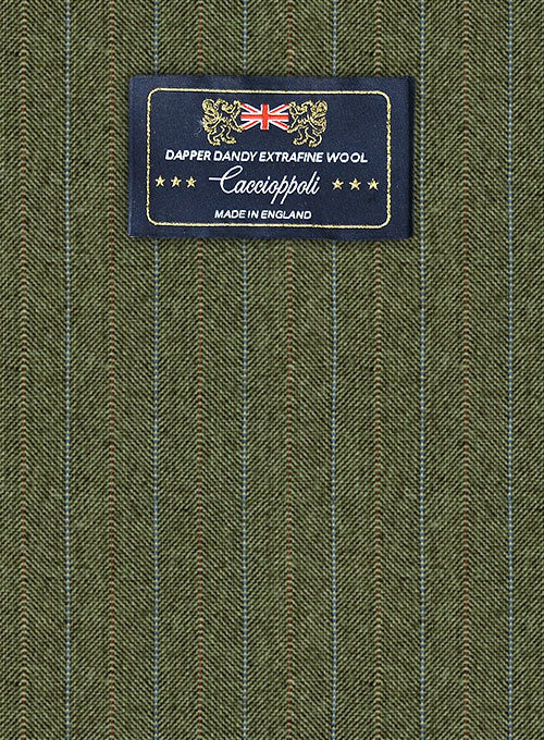 Caccioppoli Dapper Dandy Iniesa Seaweed Green Wool Jacket - StudioSuits