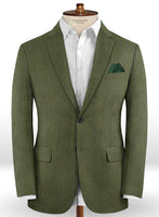 Caccioppoli Dapper Dandy Iniesa Seaweed Green Wool Jacket - StudioSuits