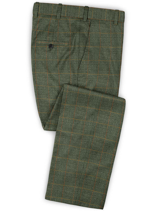 Caccioppoli Dapper Dandy Madici Green Wool Suit - StudioSuits