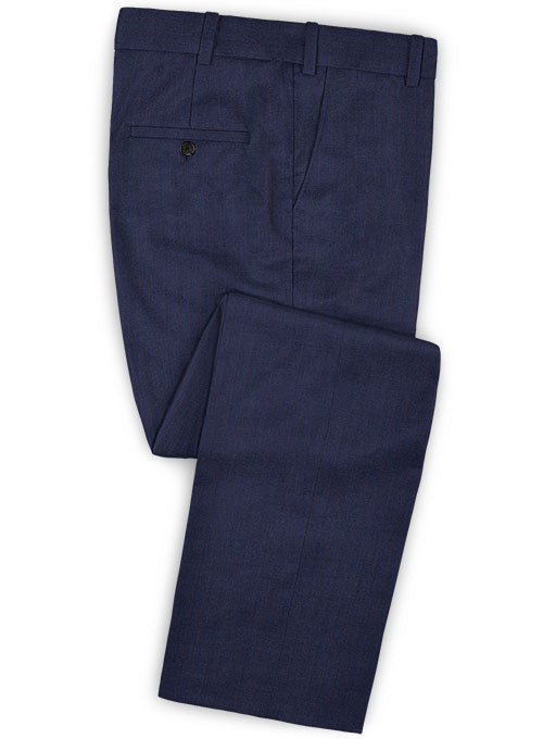 Caccioppoli Dapper Dandy Midico Royal Blue Wool Pants - StudioSuits