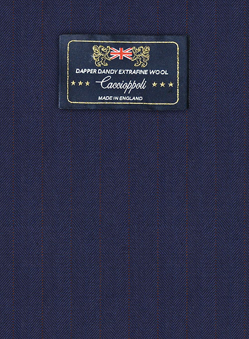 Caccioppoli Dapper Dandy Midico Royal Blue Wool Pants - StudioSuits