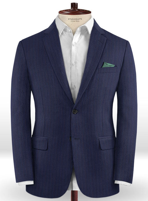 Caccioppoli Dapper Dandy Midico Royal Blue Wool Suit - StudioSuits