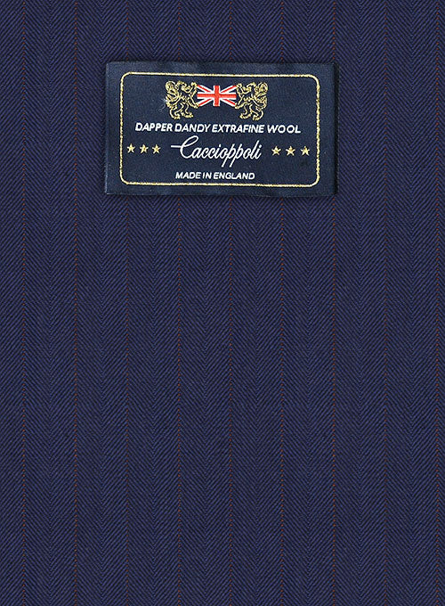 Caccioppoli Dapper Dandy Midico Royal Blue Wool Suit - StudioSuits