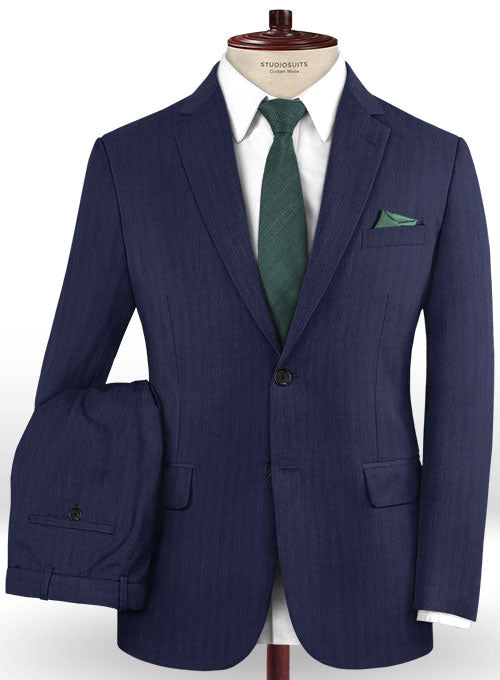 Caccioppoli Dapper Dandy Midico Royal Blue Wool Suit - StudioSuits