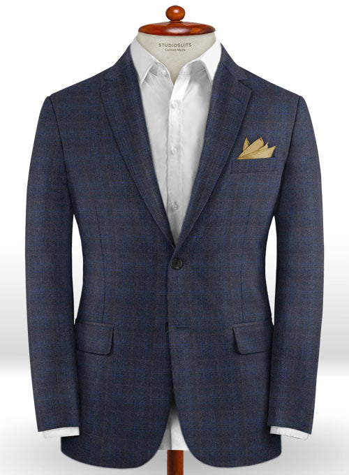 Caccioppoli Dapper Dandy Orneya Cobalt Blue Wool Suit - StudioSuits