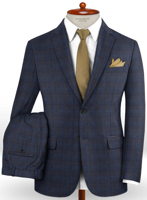 Caccioppoli Dapper Dandy Orneya Cobalt Blue Wool Suit - StudioSuits