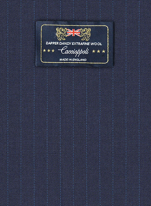 Caccioppoli Dapper Dandy Osotti Blue Wool Suit - StudioSuits