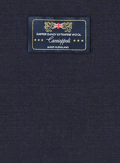 Caccioppoli Dapper Dandy Pabio Dark Blue Wool Jacket - StudioSuits