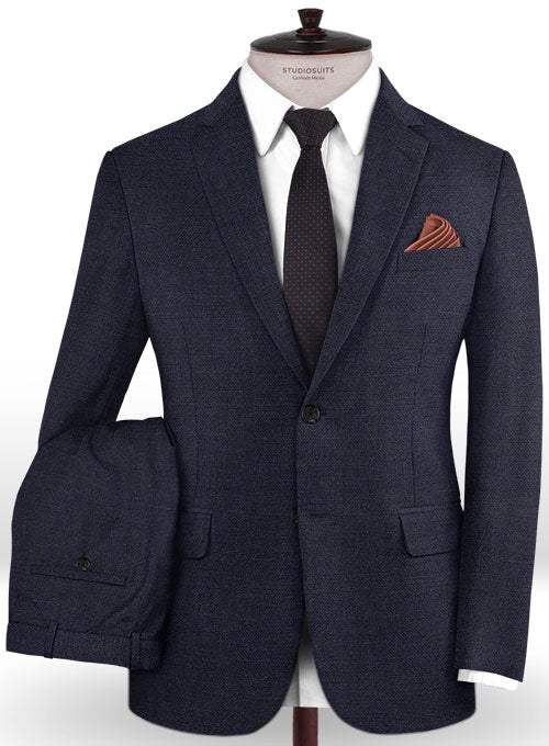Caccioppoli Dapper Dandy Pabio Dark Blue Wool Suit - StudioSuits