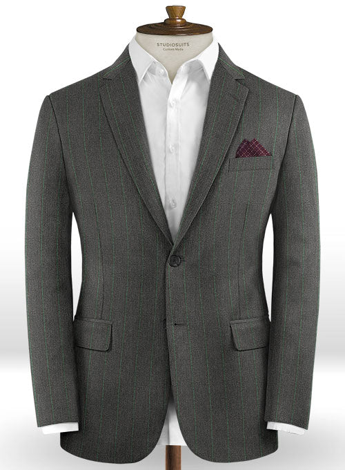 Caccioppoli Dapper Dandy Palor Dark Gray Wool Jacket - StudioSuits